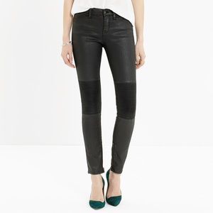 Madewell Skinny Skinny Racetrack Zip Coated Denim